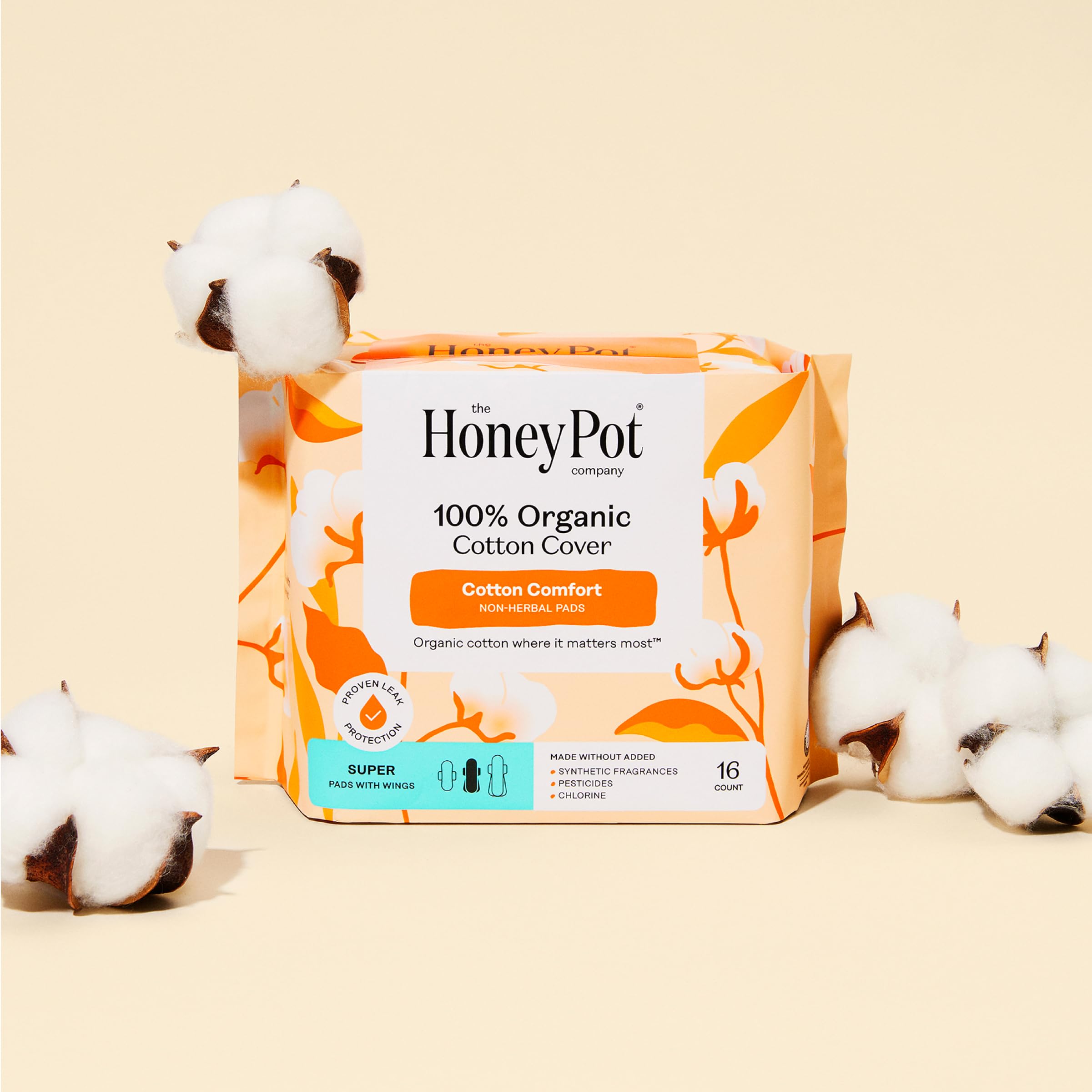 The Honey Pot nighttime protection pads provide secure sleep-time protection.