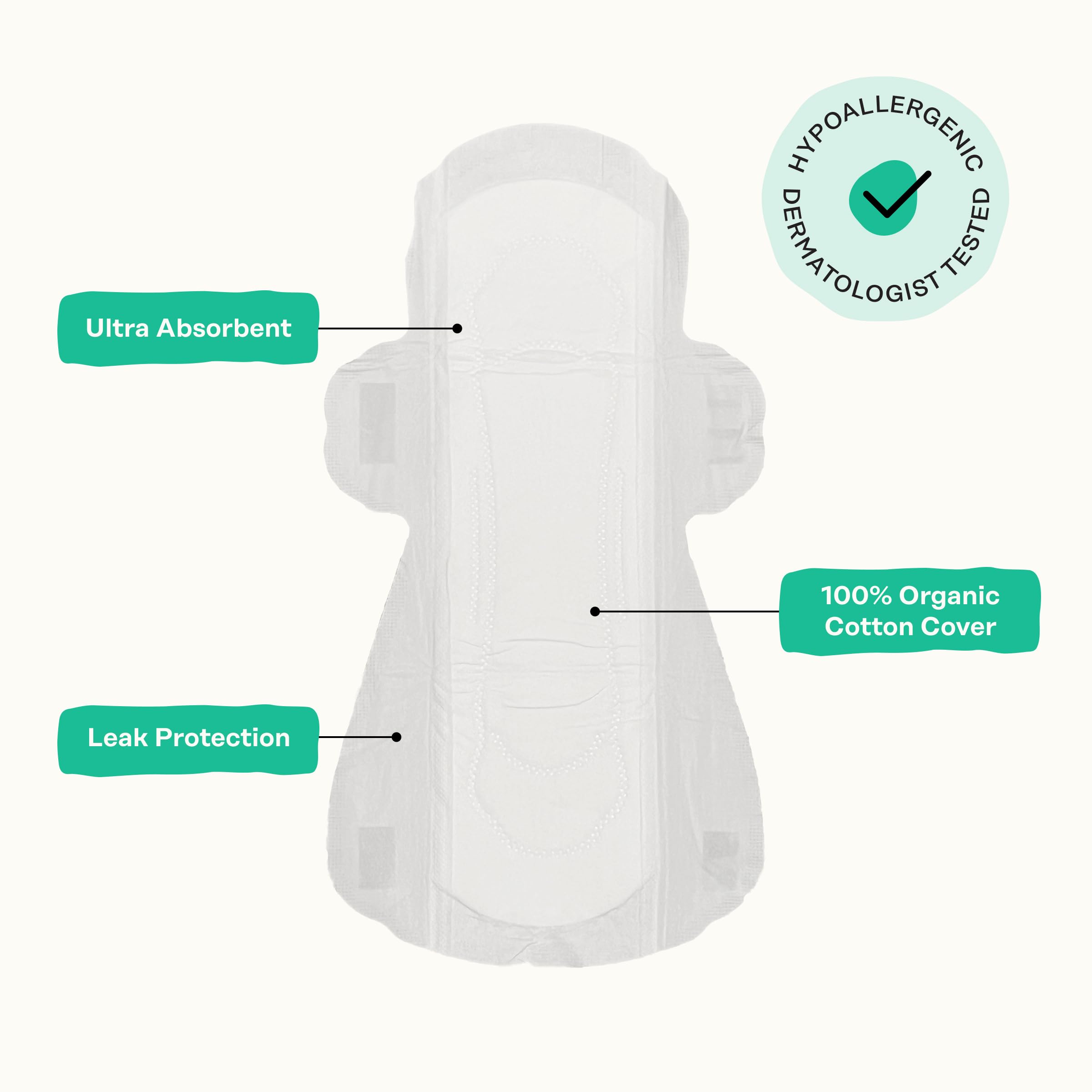 The Honey Pot organic-cotton-cover-with-wings features breathable, secure protection.