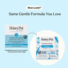 The Honey Pot Sensitive Feminine Wipes with coconut oil for comfortable daily use