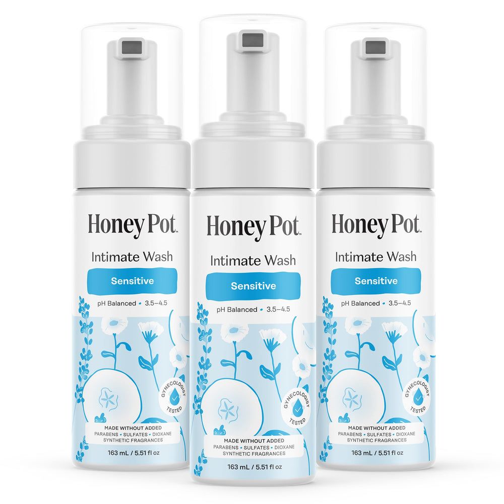 The Honey Pot Sensitive Wash lavender-infused formula for soothing intimate skin daily
