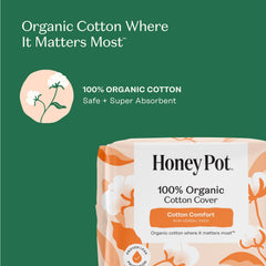 The Honey Pot ultra-absorbent pulp core delivers reliable protection.