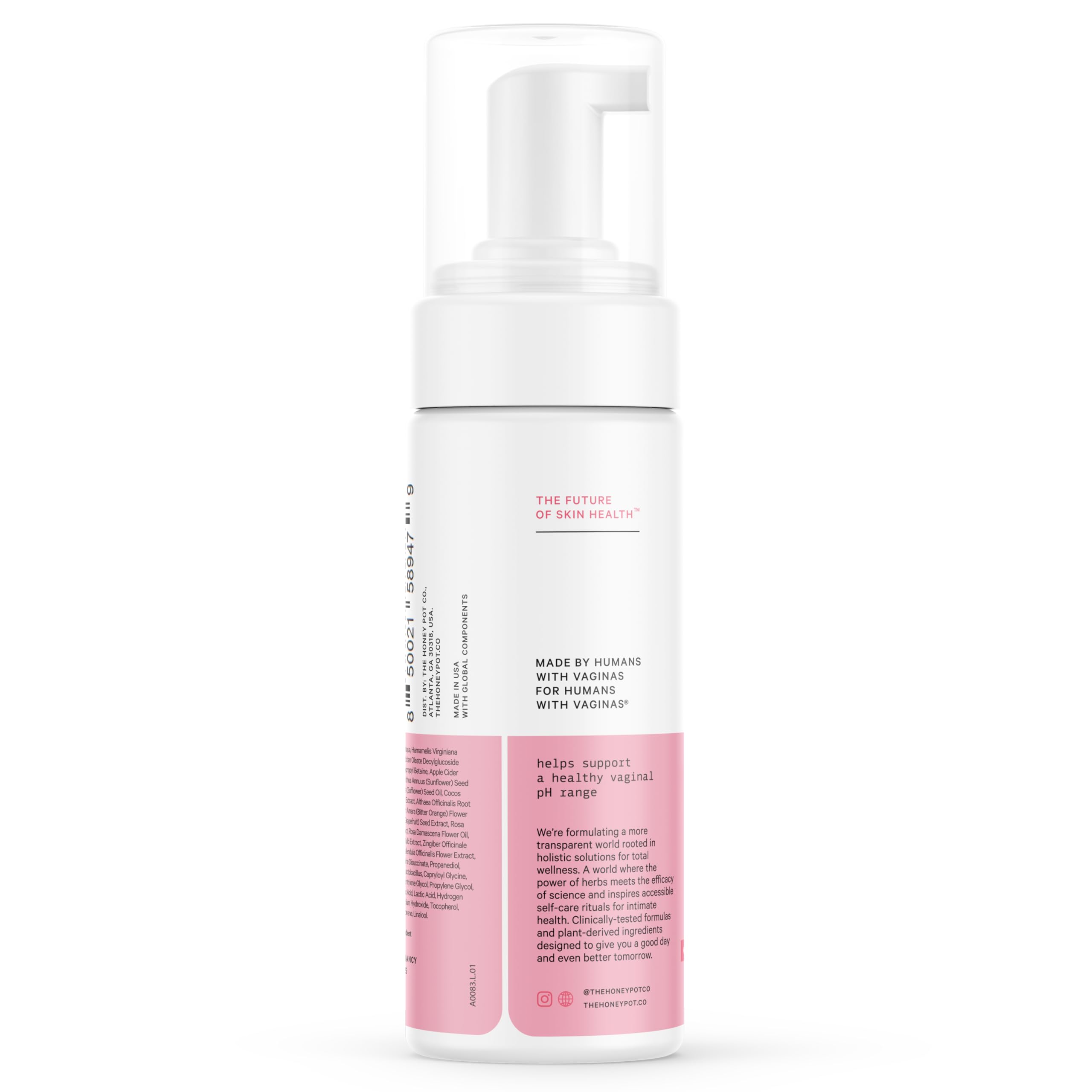 The Honey Pot Witch Hazel Wash paired with wipes suggests pH support opportunities.