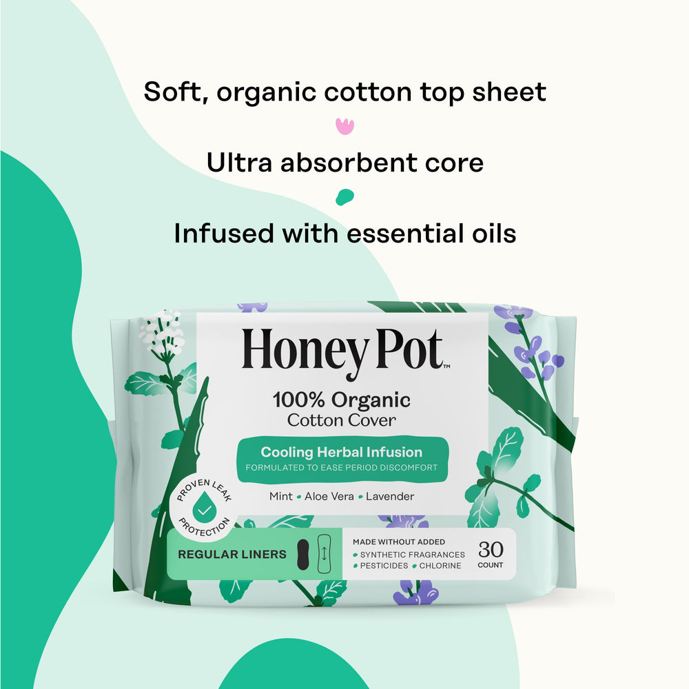The Honey Pot wood pulp core delivers ultra-absorbent protection.