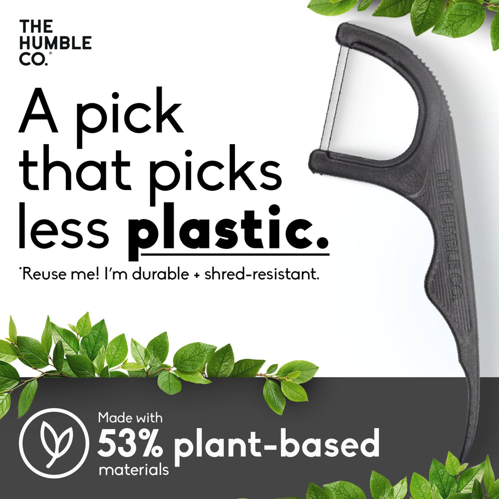 The Humble Co. mint floss picks offer a refreshing flossing experience
