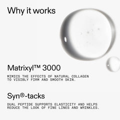 The INKEY List Collagen Peptide Serum usage image shows AM and PM routine compatibility.