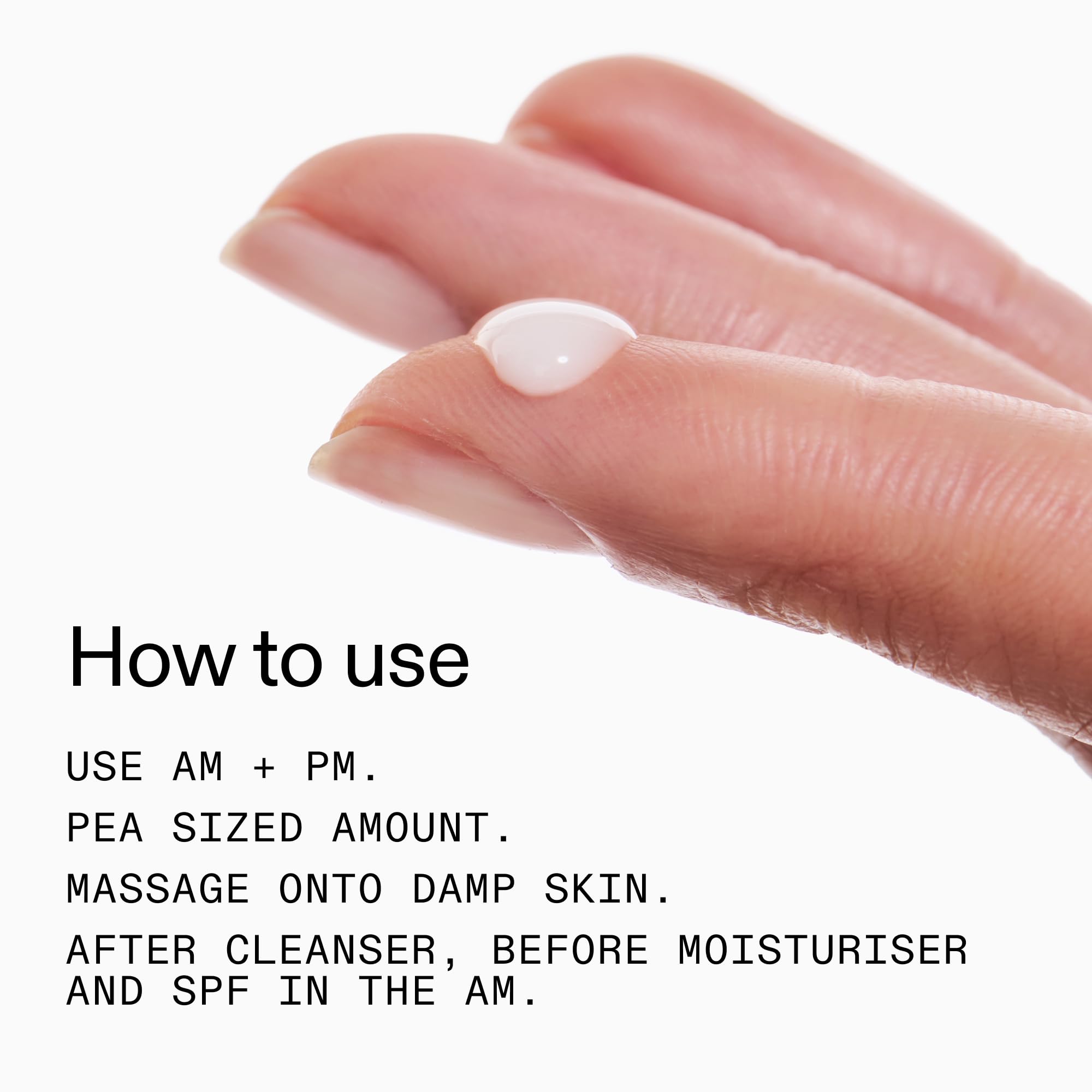 The INKEY List Ectoin Hydro-Barrier Serum ingredient close-up illustrates 2.5% Hyaluronic Acid.