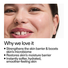 The INKEY List Ectoin Hydro-Barrier Serum texture swirl highlights lightweight, quick-absorbing hydration.