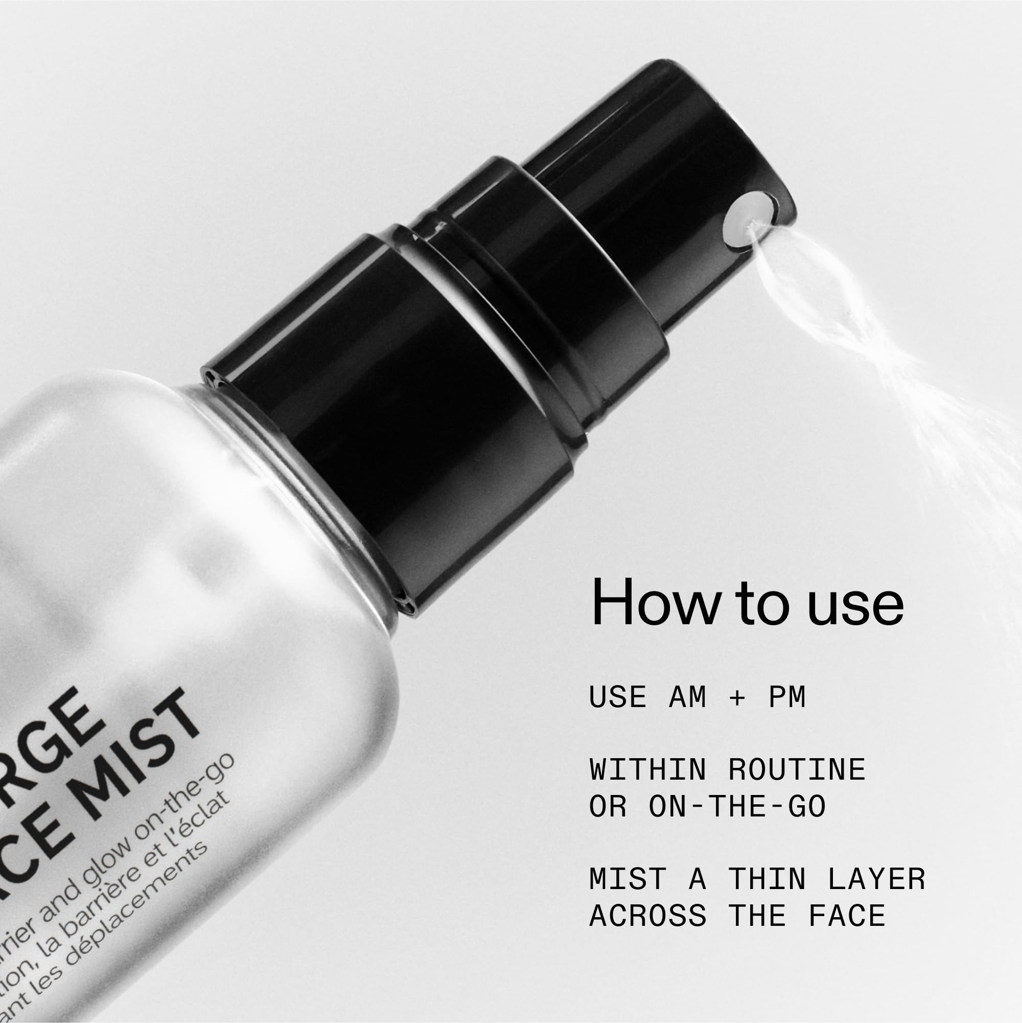 The INKEY List Hydro-Surge Dewy Mist being used mid-day for quick refresh