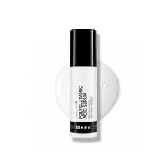The INKEY List Polyglutamic Acid Serum bottle pump showcases lightweight hydration for smoother skin