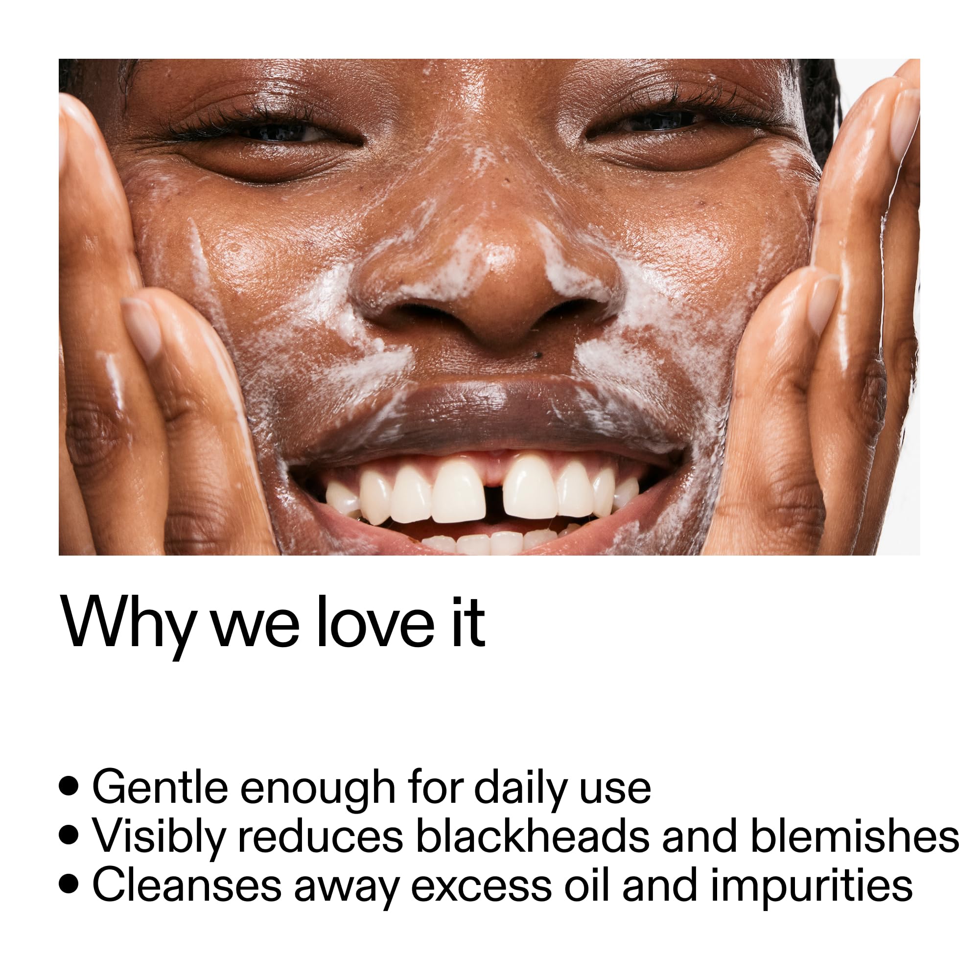 The INKEY List foaming cleanser with 2 percent salicylic acid in smooth lather