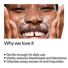 The INKEY List foaming cleanser with 2 percent salicylic acid in smooth lather