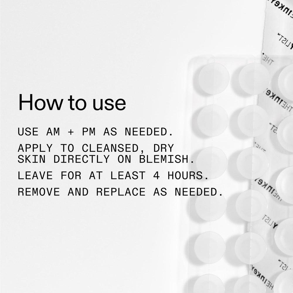 The INKEY List patches protect blemish areas as redness is reduced and skin stays hydrated.