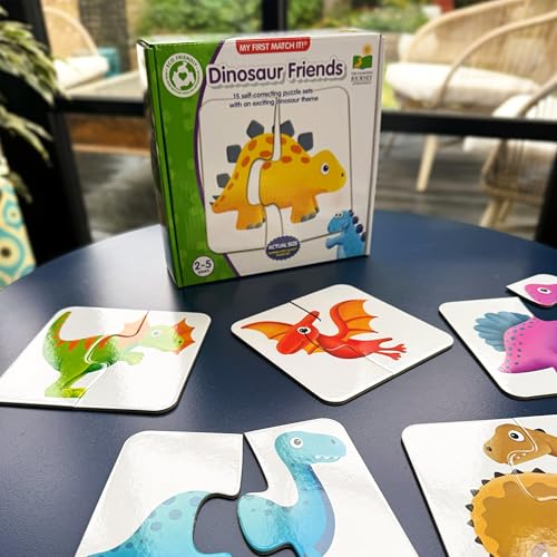 The Learning Journey colorful dino art captivates toddlers during tactile play.