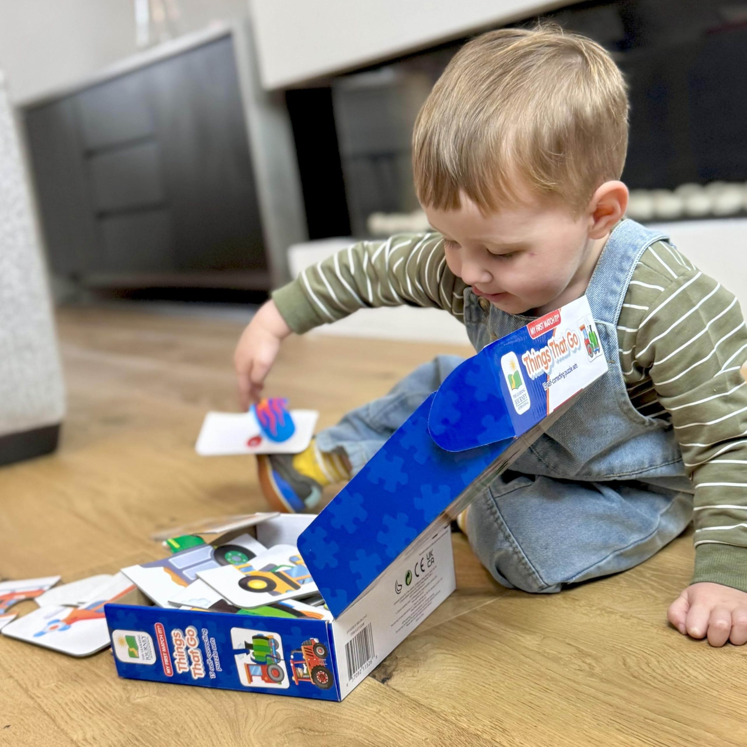 The Learning Journey bus card offers a fun, educational vehicle matching moment.