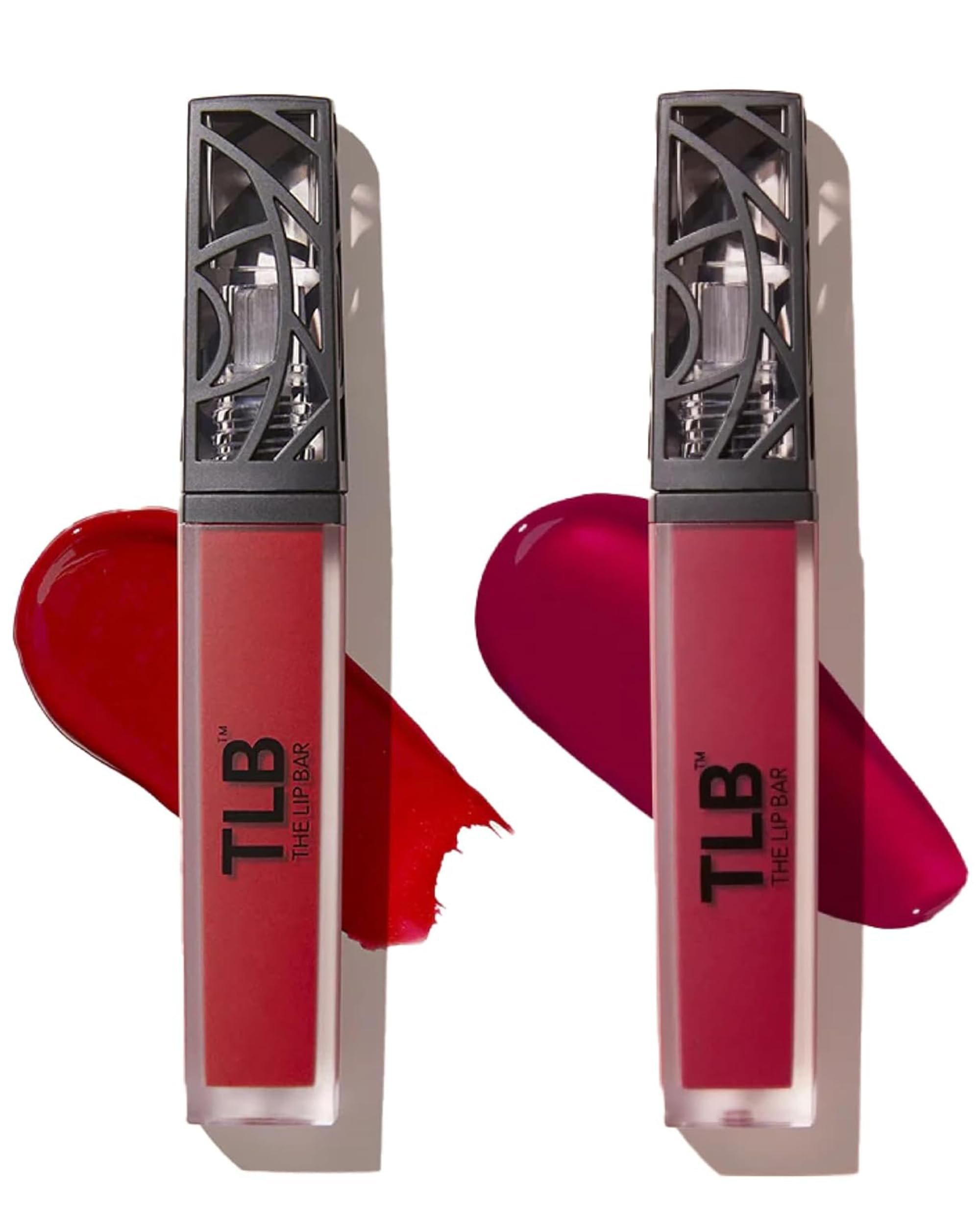 The Lip Bar Bawse Lady swatch shows bold blue-red color with long-lasting wear.