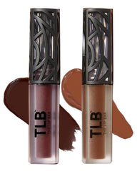 The Lip Bar Naturalista Low Key bottle swatch shows rich bronze pigment for all-day wear.