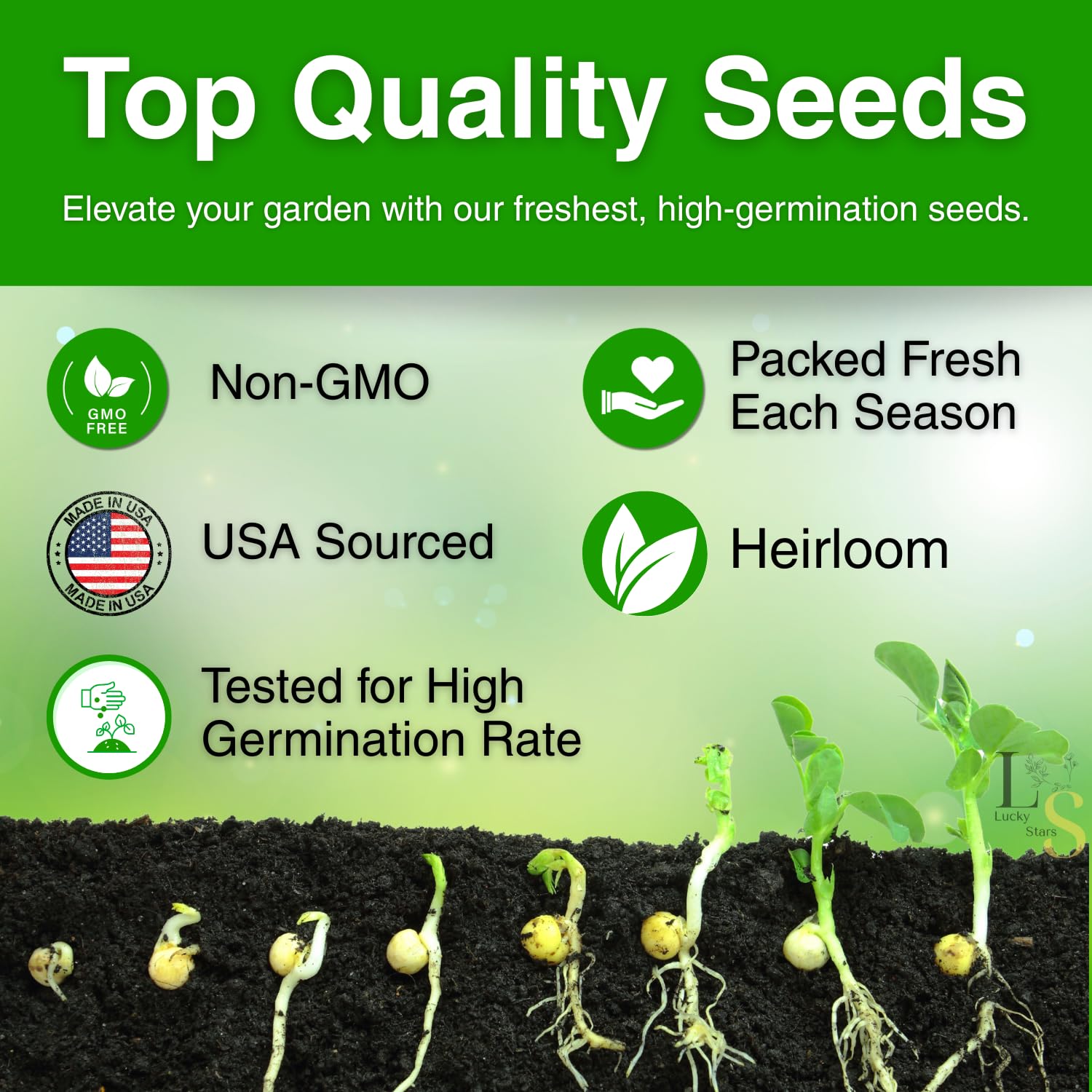 The Lucky Stars petunia seeds open-pollinated variety with heirloom charm for garden diversity.