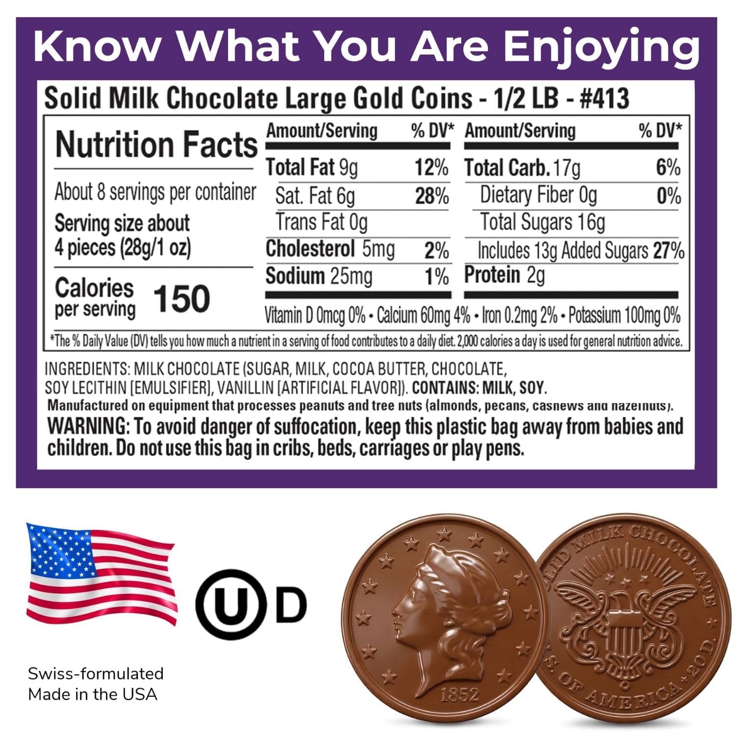 THE MADELAINE CHOCOLATE COMPANY Easter gold coins with embossed design for elegant party favors.