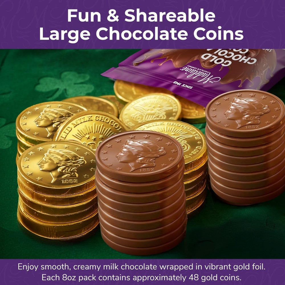 THE MADELAINE CHOCOLATE COMPANY individually wrapped coins ideal for gifting or favors.