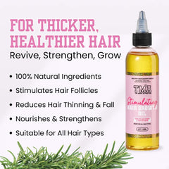 The Mane Attraction hair oil bottle close-up highlighting premium packaging for daily use.