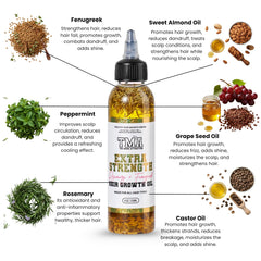 The Mane Attraction Rosemary Fenugreek Oil dropper closeup for precise, easy application.