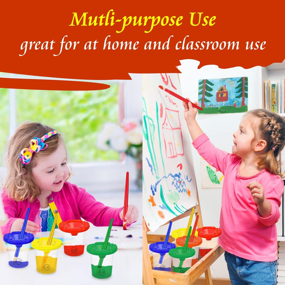 The Mega Deals Kids Painting Set finger painting session with washable colors.