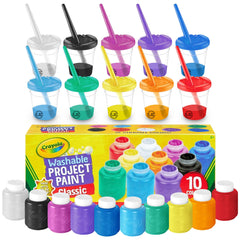 The Mega Deals Kids Painting Set full kit displays organized paints and brushes for easy art sessions.
