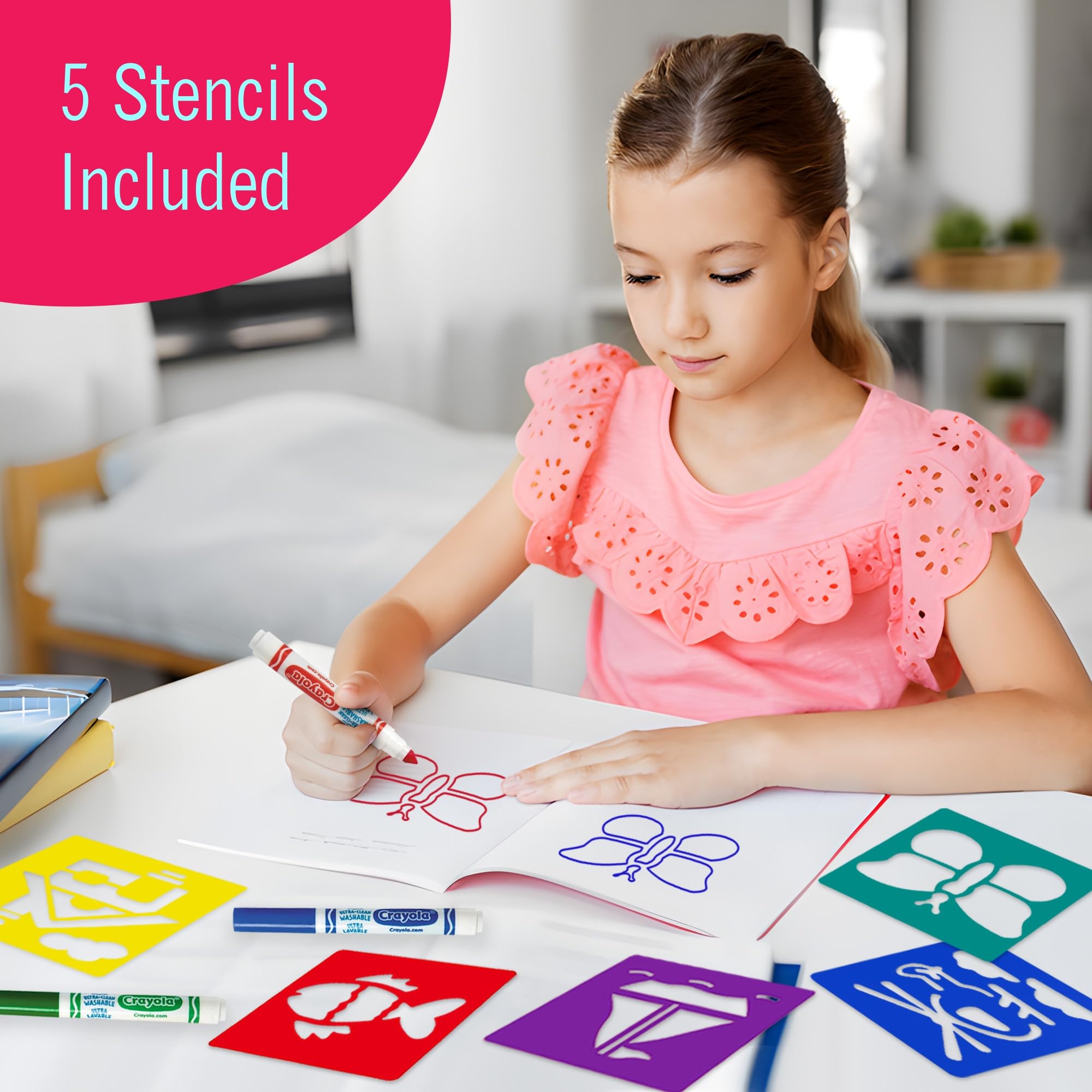 The Mega Deals washable markers show easy cleanup on surfaces.