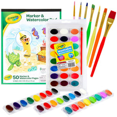 The Mega Deals watercolor set with 24 colors for vivid kid-friendly art.