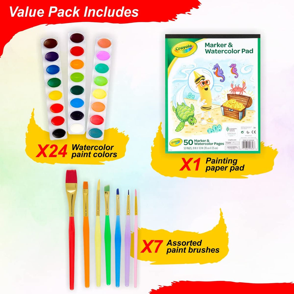 The Mega Deals 50-sheet watercolor paper pad, sturdy for bold color washes.