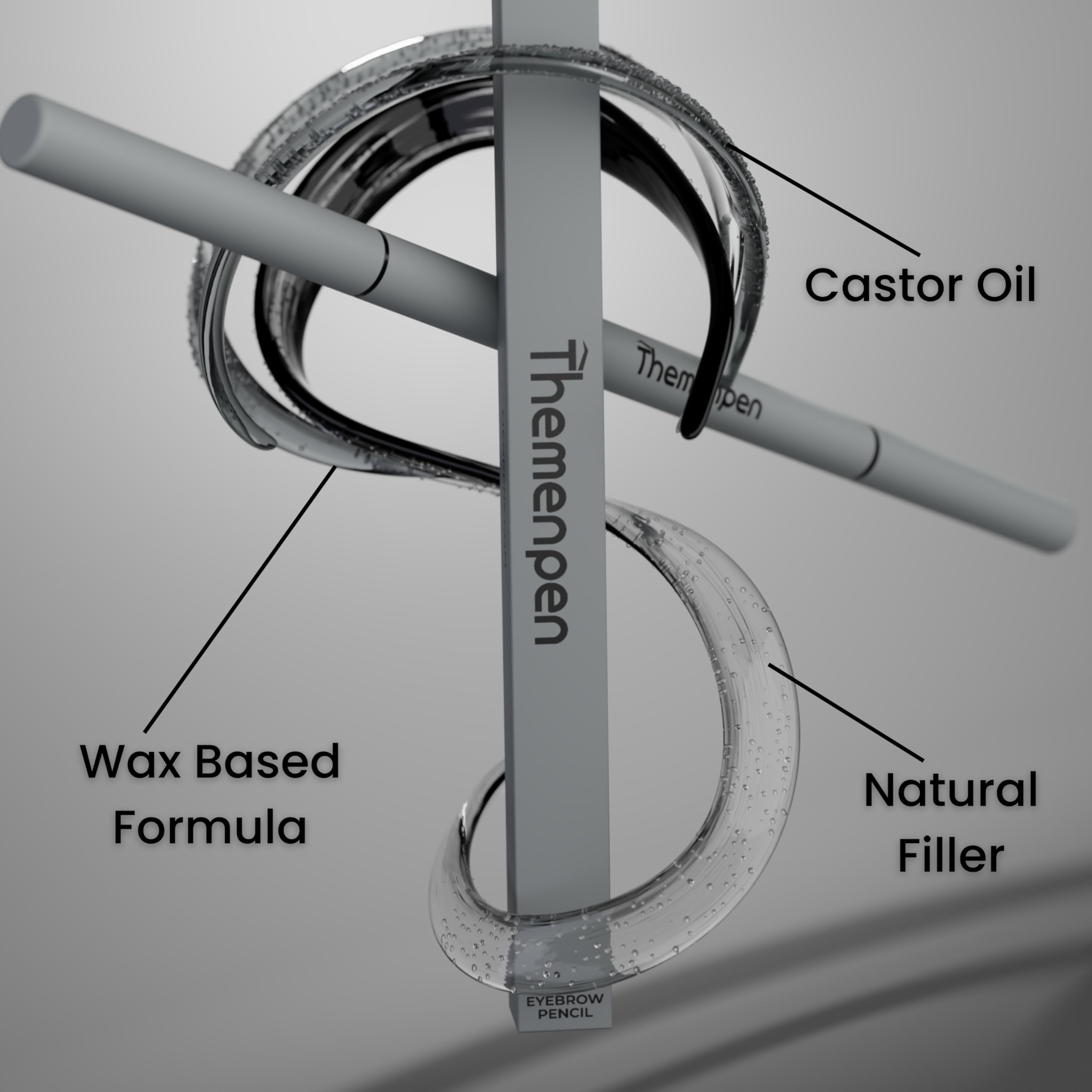 The Men Pen eyebrow lineup tool defines sparse areas with precision.