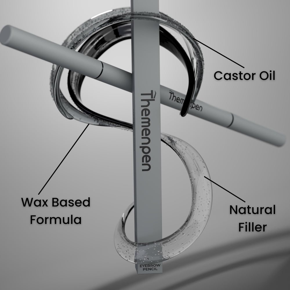 The Men Pen eyebrow lineup tool defines sparse areas with precision.