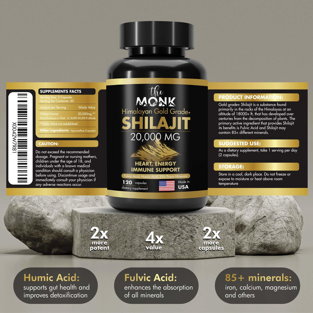 The MONK Shilajit bottle pour showing easy dosing in action