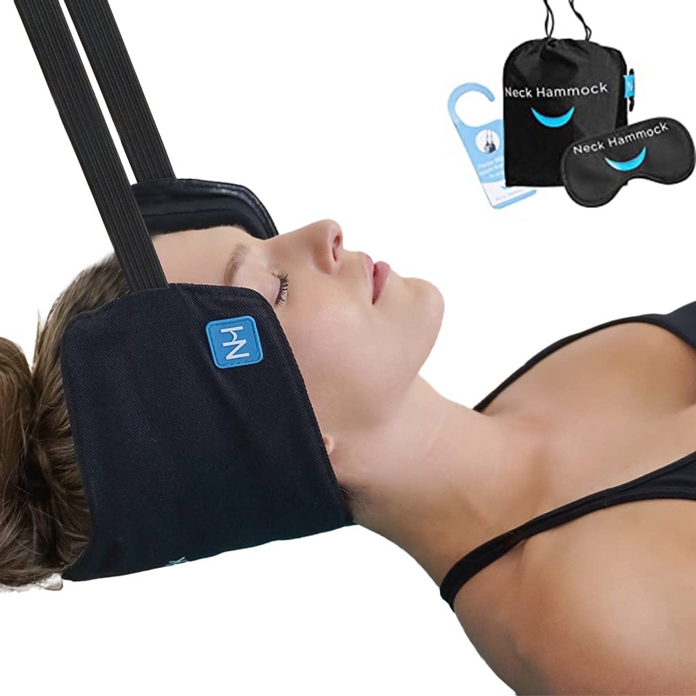 The Neck Hammock portable setup for neck relief on the go.