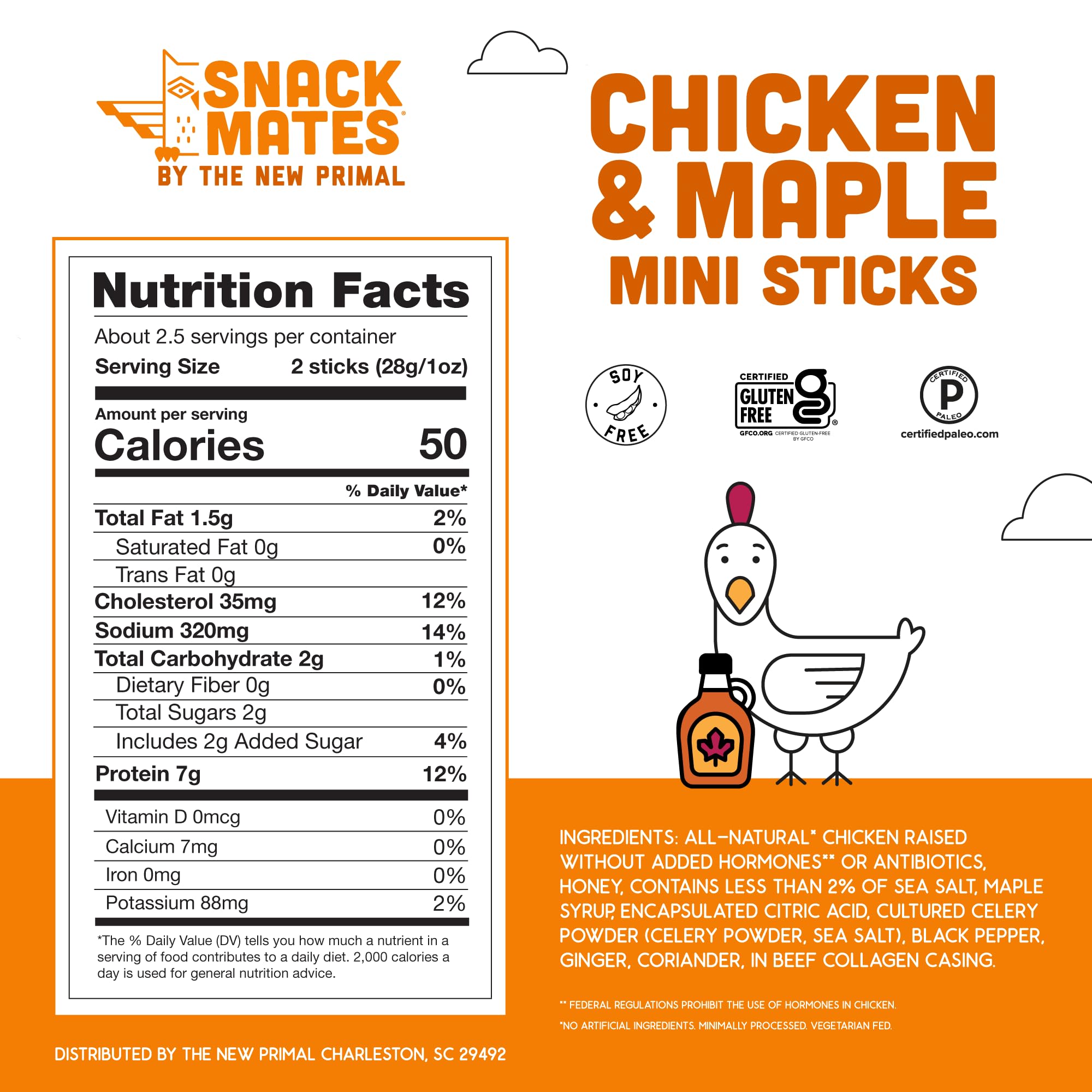 Snack Mates Chicken and Maple Stick close-up, convenient on-the-go protein for kids