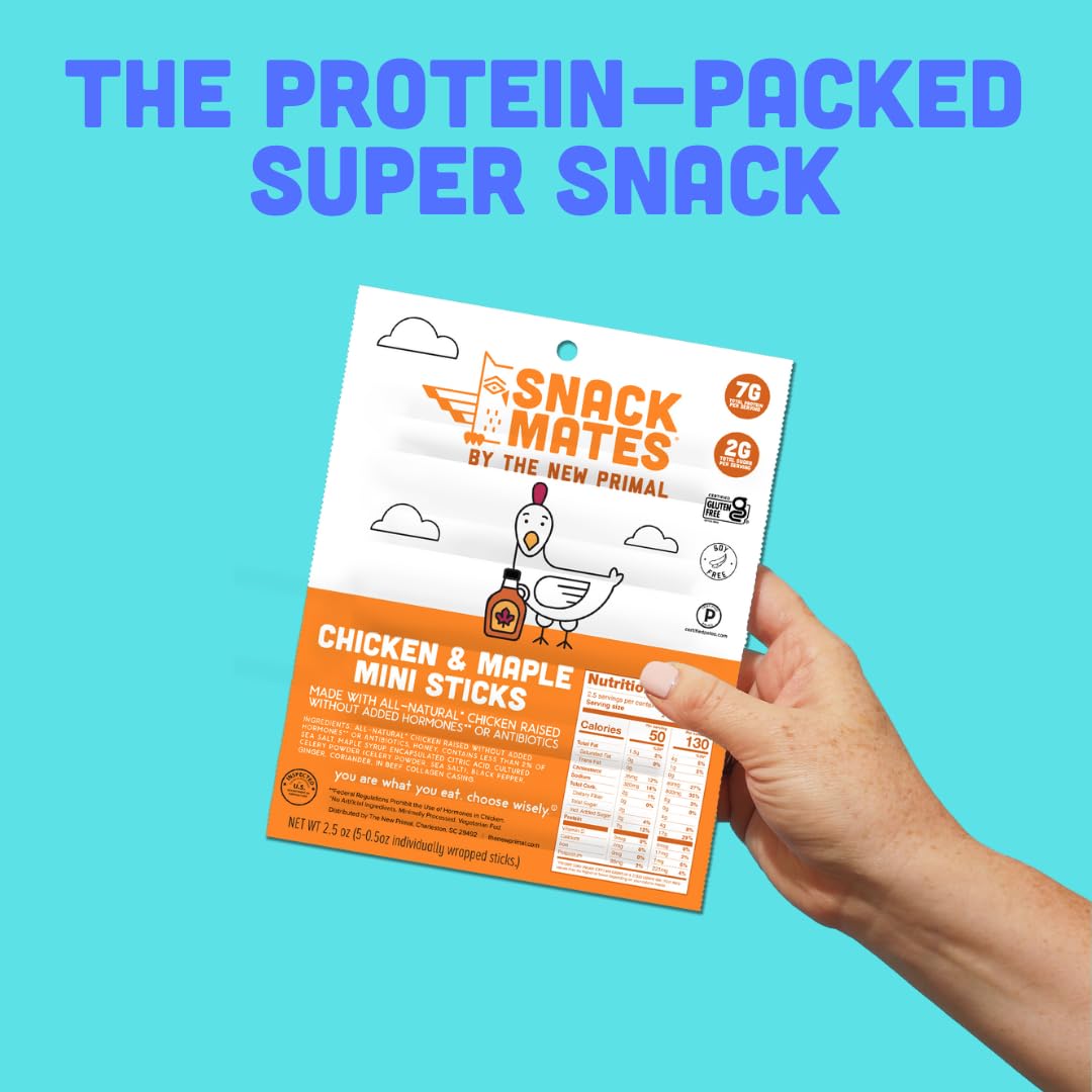 40 mini sticks in a single The New Primal Snack Mates pack, mess-free design