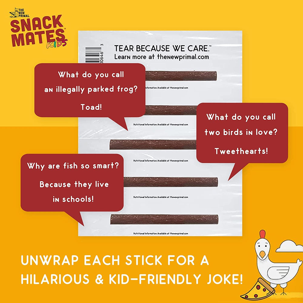 Kid enjoying The New Primal Snack Mates lunchbox snack at school