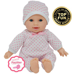 The New York Doll Collection pacifier included for soothing play.