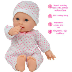 The New York Doll Collection matching hat adds cute detail.