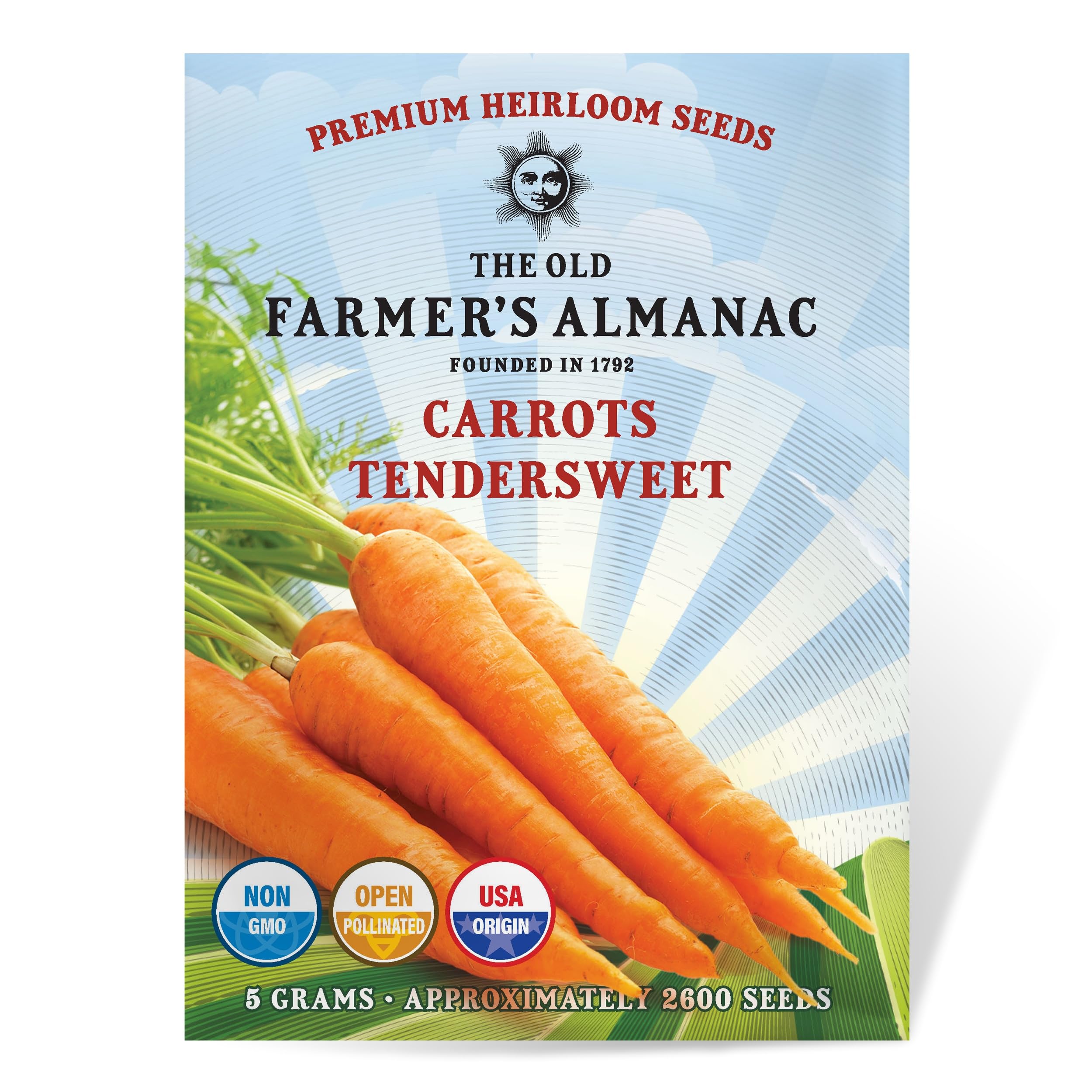 The Old Farmer's Almanac Tendersweet seeds pack ready for fresh eating at home