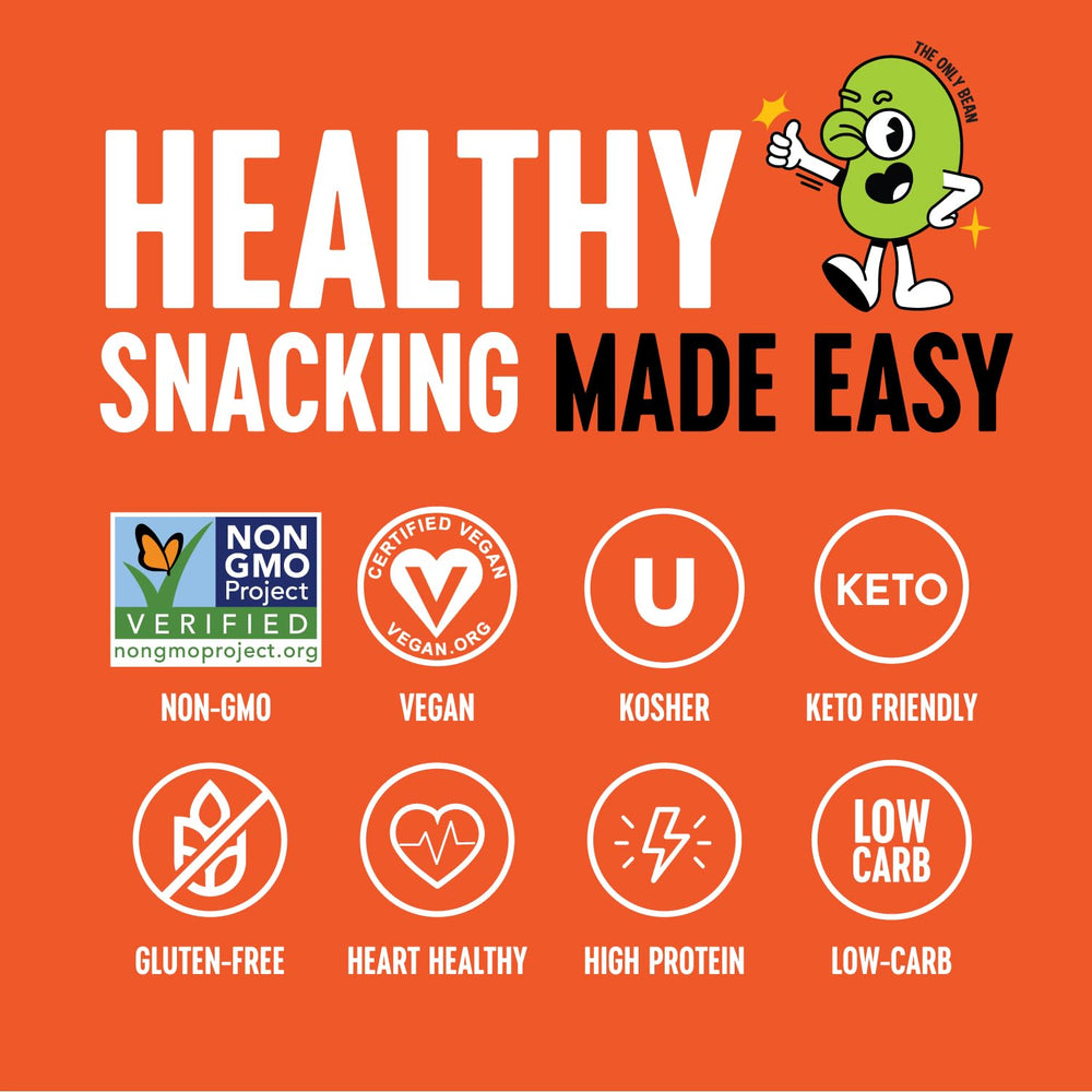 The Only Bean Buffalo Edamame Snacks on a salad, adding crunch and protein.