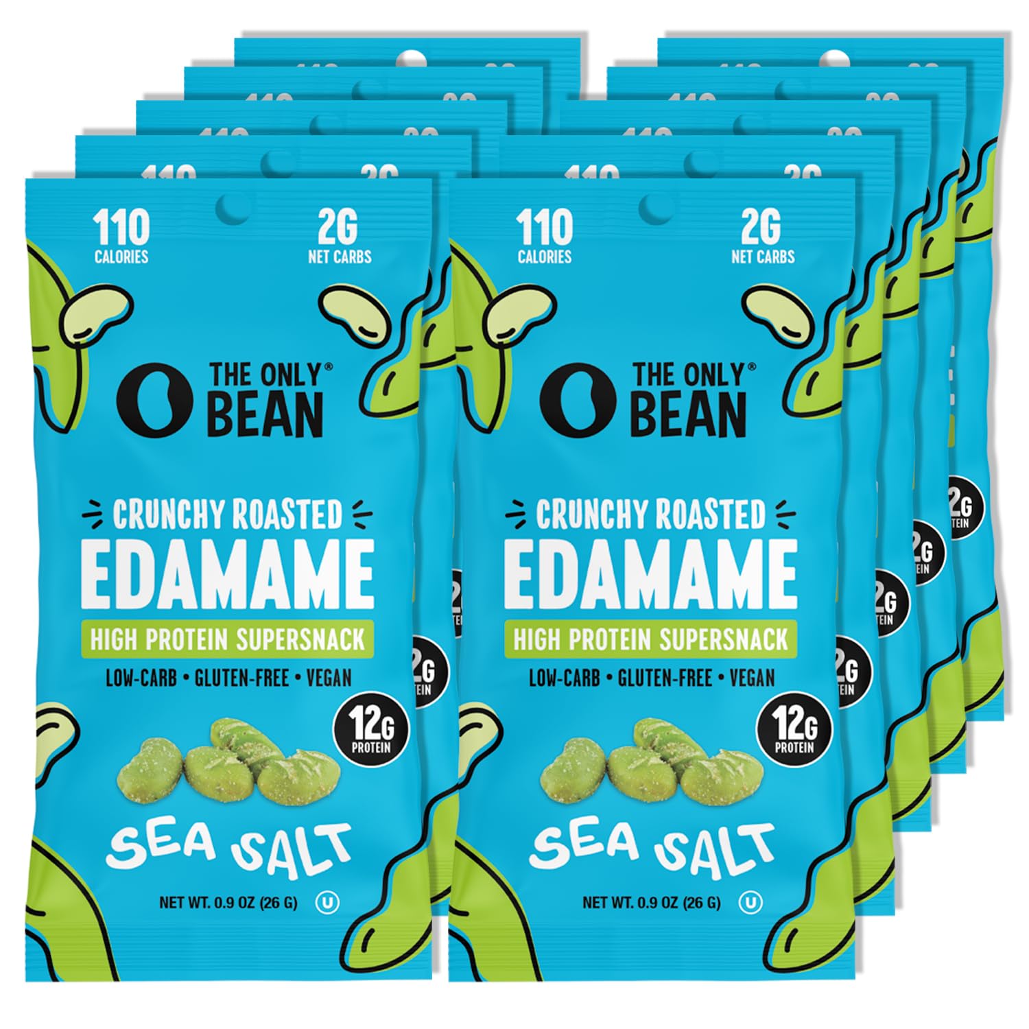 The Only Bean Crunchy Edamame Sea Salt on-the-go pack supports busy lifestyles.