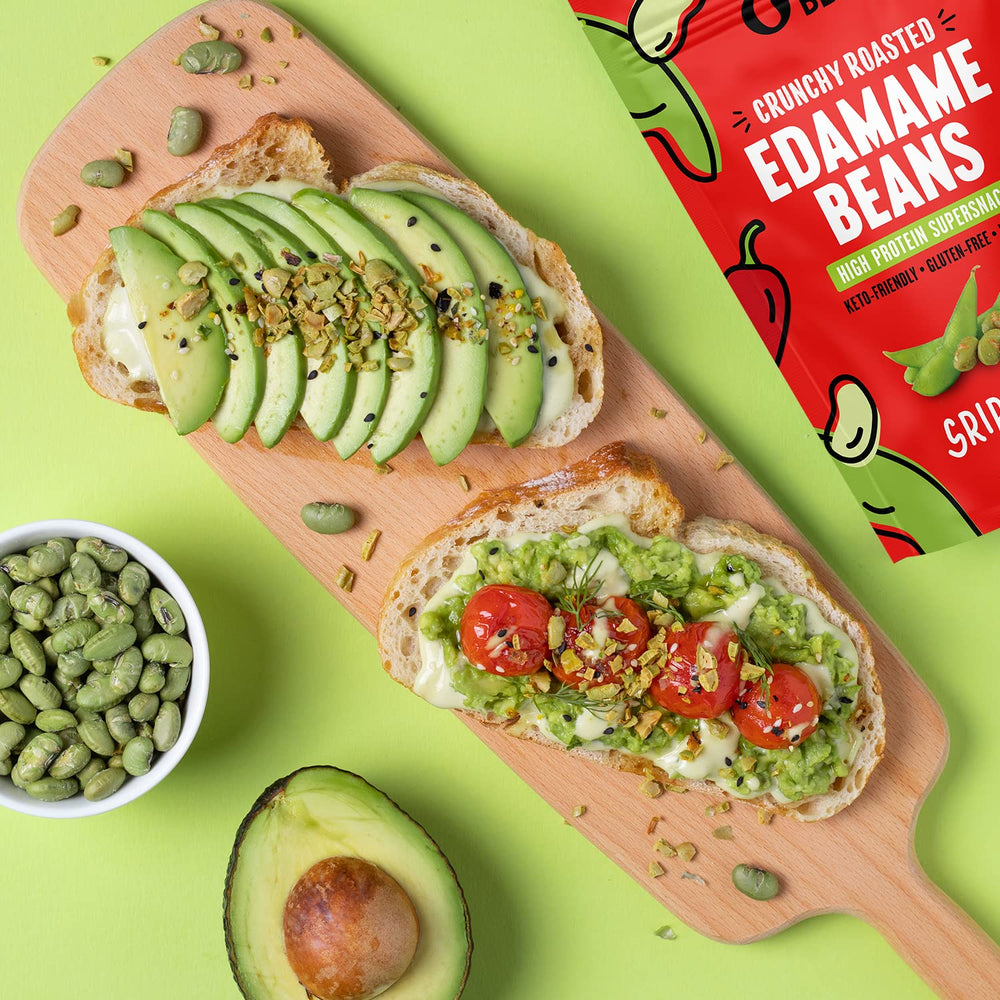 The Only Bean on-the-go snack in a backpack demonstrates portable protein
