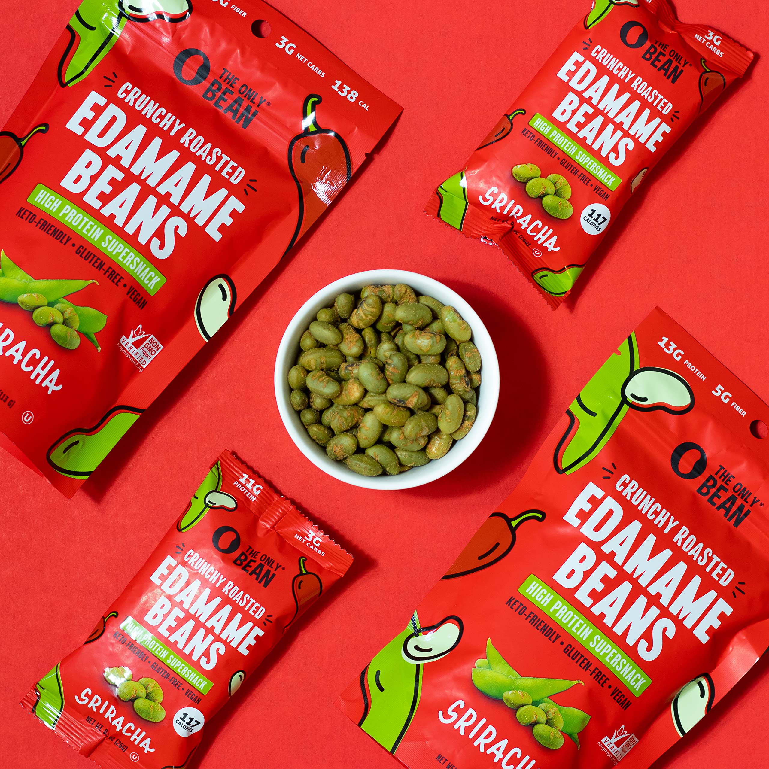 The Only Bean resealable bag closeup emphasizing convenient, mess-free portion control