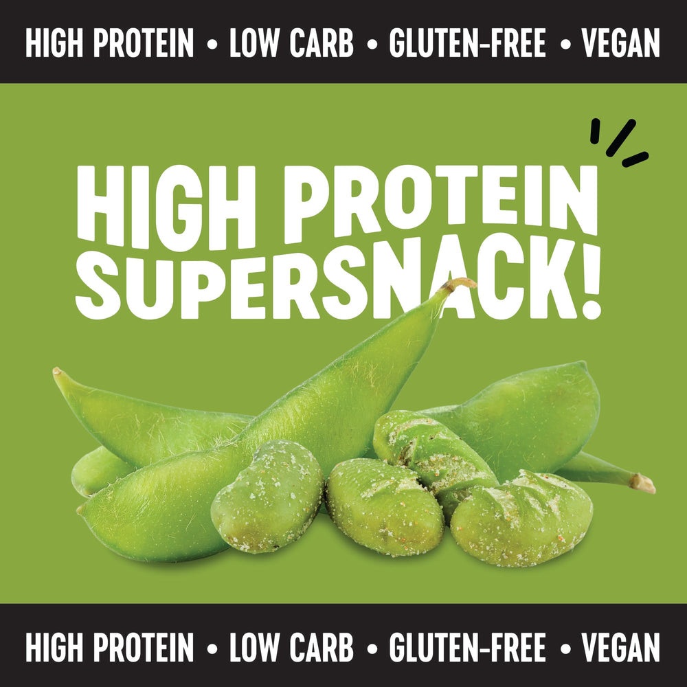 The Only Bean vegan protein snack featuring wasabi soy flavor