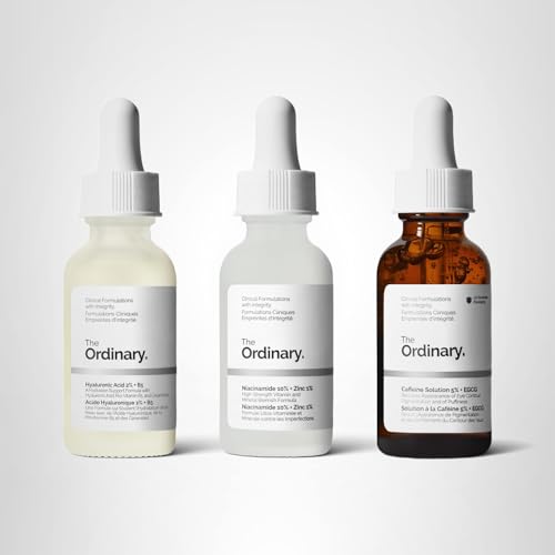 Dropper bottle of The Ordinary serums dispensing precise amounts