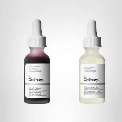 The Ordinary Hyaluronic Acid serum bottle shown with the duo packaging.