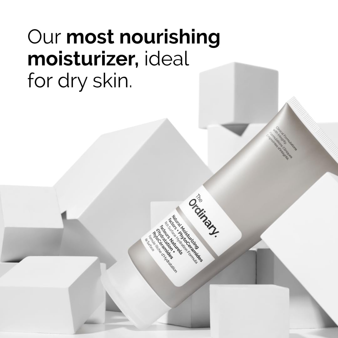 The Ordinary Moisturizer closeup highlights instant hydration and barrier support.