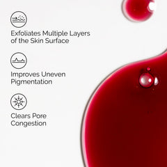 The Ordinary peeling solution close-up highlighting exfoliation benefits.