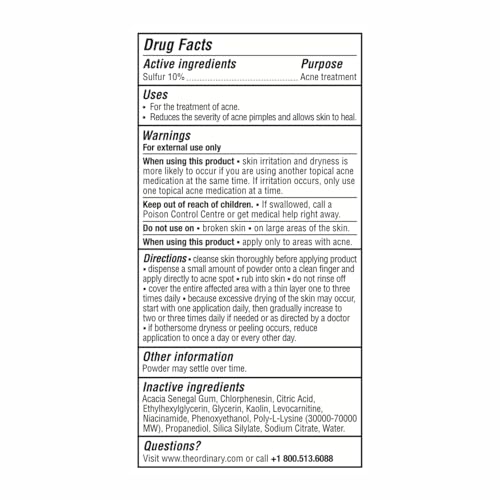 The Ordinary sulfur 10% on-the-go format enables quick, targeted treatment